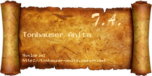 Tonhauser Anita névjegykártya