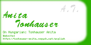 anita tonhauser business card